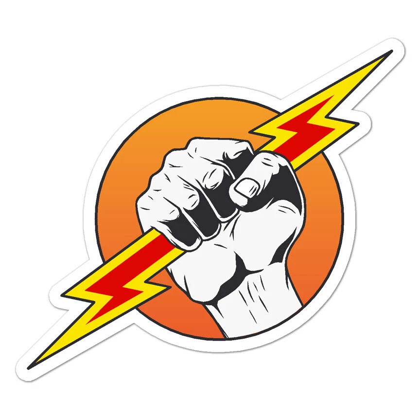 SMOKING GUN DECALS Zeus Lightning Bolt, Vinyl Decal Sticker, Indoor Outdoor, 3 Sizes, #9624