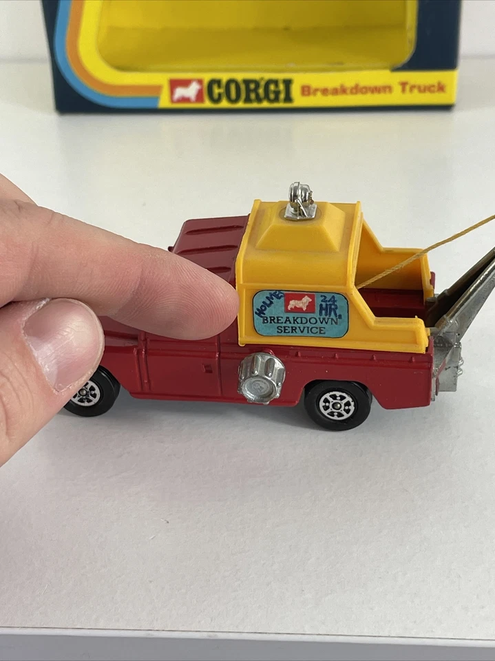 Camión de avería CORGI #477, camión de remolque de juguete modelo Land Rover, 1973 coleccionable Foto 4 de 4