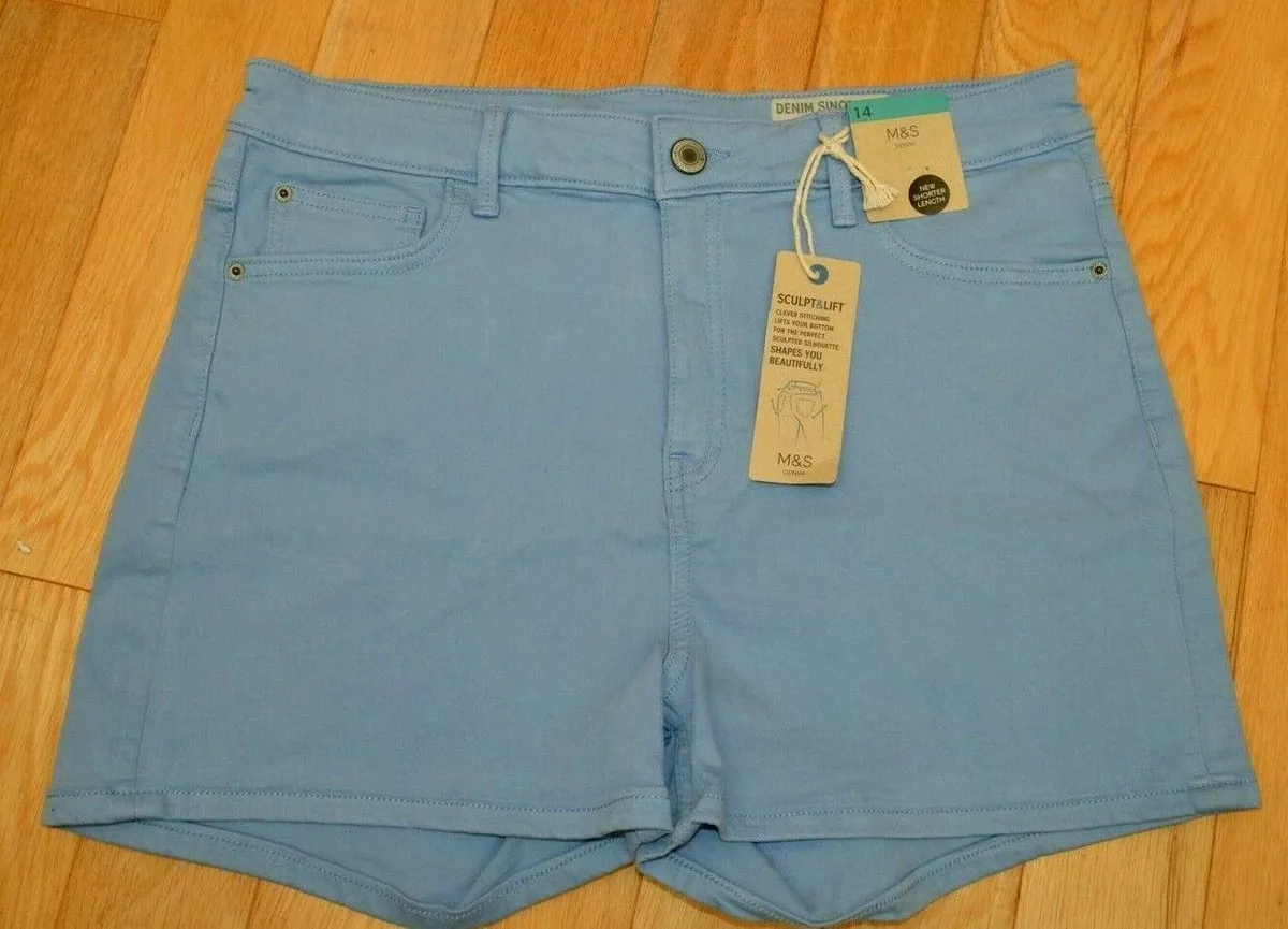 M and s denim shorts sales