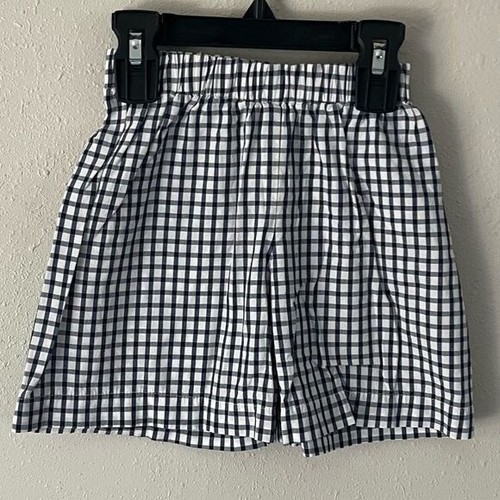 Hannah Kate Plaid Navy/White Shorts Size 4 Slim - Picture 4 of 7