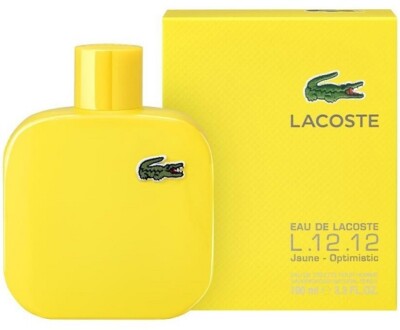 Lacoste Eau de Lacoste L.12.12 Jaune Optimistic Men EDT 3.3 oz ~ 100 ml Spray