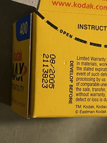2 Kodak Max Versatility 400 Película a Color 24 Exposiciones Exp 05/2002 Ambas Selladas Nuevas en Caja - Imagen 4 de 5