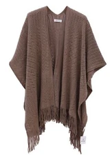 Knit Shawl Wrap for Women - Soul Young Ladies Fringe Knitted Poncho Blanket C...