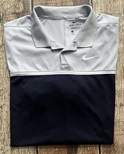 NIKE STANDARD FIT POLO SHIRT GRAY STRIPED MENS XL EXCELLENT CONDITION