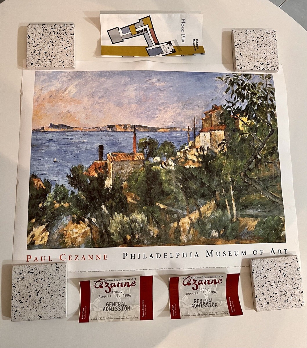 Vintage 1996 Paul Cézanne Philadephia Museum of Art Exhibition Poster Vintage 1996 Paul Cézanne Philadephia Museum of Art Exhibition Poster