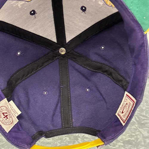 47 Brand Hat Adult OS Purple LA LAKERS Snapback Flat Bill Hardwood Classic - Picture 17 of 20