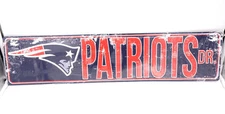 New England Patriots Licensed NFL Distressed Street Aluminum Wall Man Cave Sign