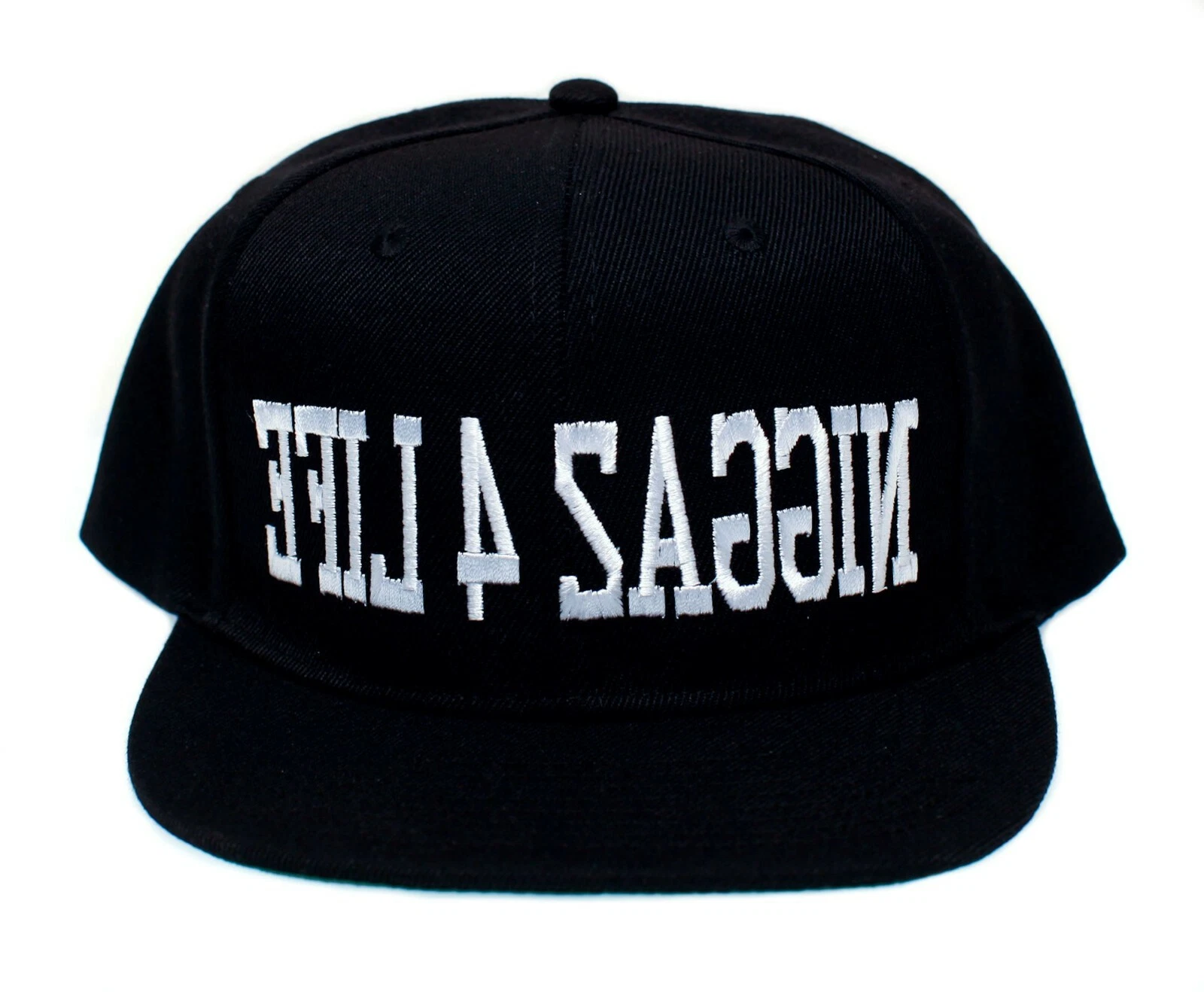 Niggaz 4 Life EFIL4ZAGGIN Flat Brim Hat Cap Eazy E Compton NWA Dr. Dre