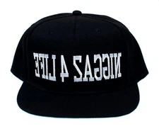 Niggaz 4 Life EFIL4ZAGGIN Flat Brim Hat Cap Eazy E Compton NWA Dr. Dre  