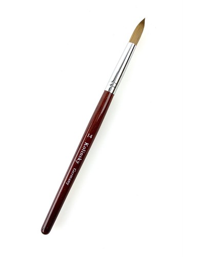 PROFESSIONAL KOLINSKY ACRYLIC NAIL BRUSH ROUND SIZE 14 - Picture 3 of 3