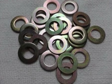 M12 METRIC FLAT WASHERS YELLOW ZINC PLATED 10.9 STEEL; QTY 25