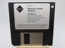 3.5" Floppy Disk Bitstream Scalable Typefaces - Headlines 3 computer software