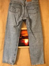 Levi’s 501 men’s light blue jeans size 34 x 31.5” button fly high rise cotton