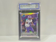 2020 Donruss Optic Holo #163 Justin Jefferson RC Rated Rookie ISA 10 GEM MINT