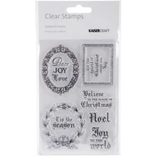 Kaisercraft Clear Stamps Letters To Santa S-5, NEW