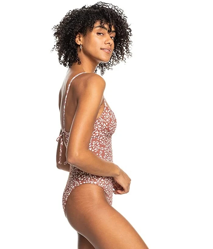 Traje de baño de una pieza ROXY L4502 marrón rústico Animalia Dots Love the Muse talla M Foto 2 de 3