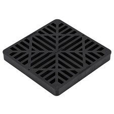 NDS 980G Square Catch Basin Drain Grate, Diamond Design, Fits 9 Inch, Black