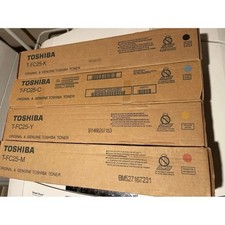 Toshiba T-FC25 Genuine Toner Cartridge Set CMYK T-FC25-K/C/M/Y