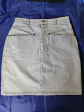 1980s Calvin Klein Brooke Shields Denim Skirt Size 13 High Waist Made in USA