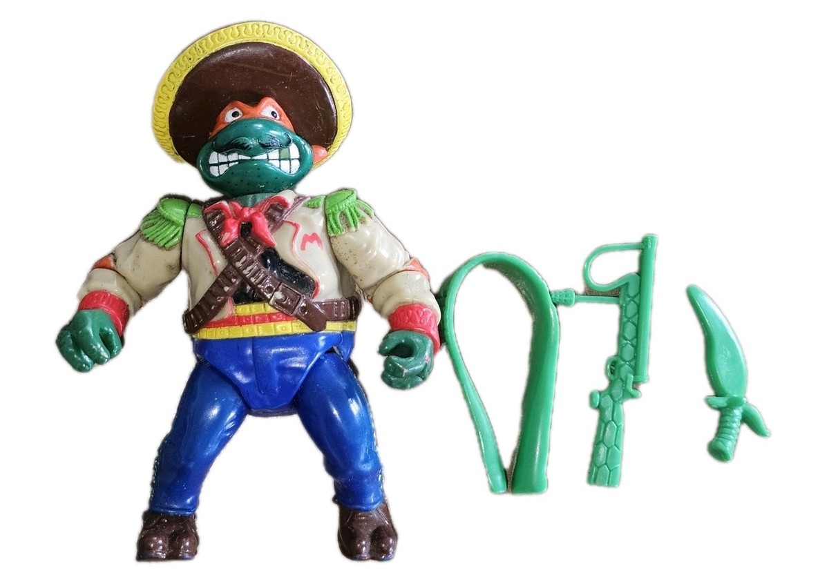 Vintage TMNT Bandito Bashin Mike Wacky Wild West Teenage Mutant