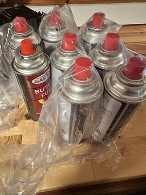 #ad GASONE 8 oz Butane Fuel Canisters Safety Release Device 8 Pack $12.99