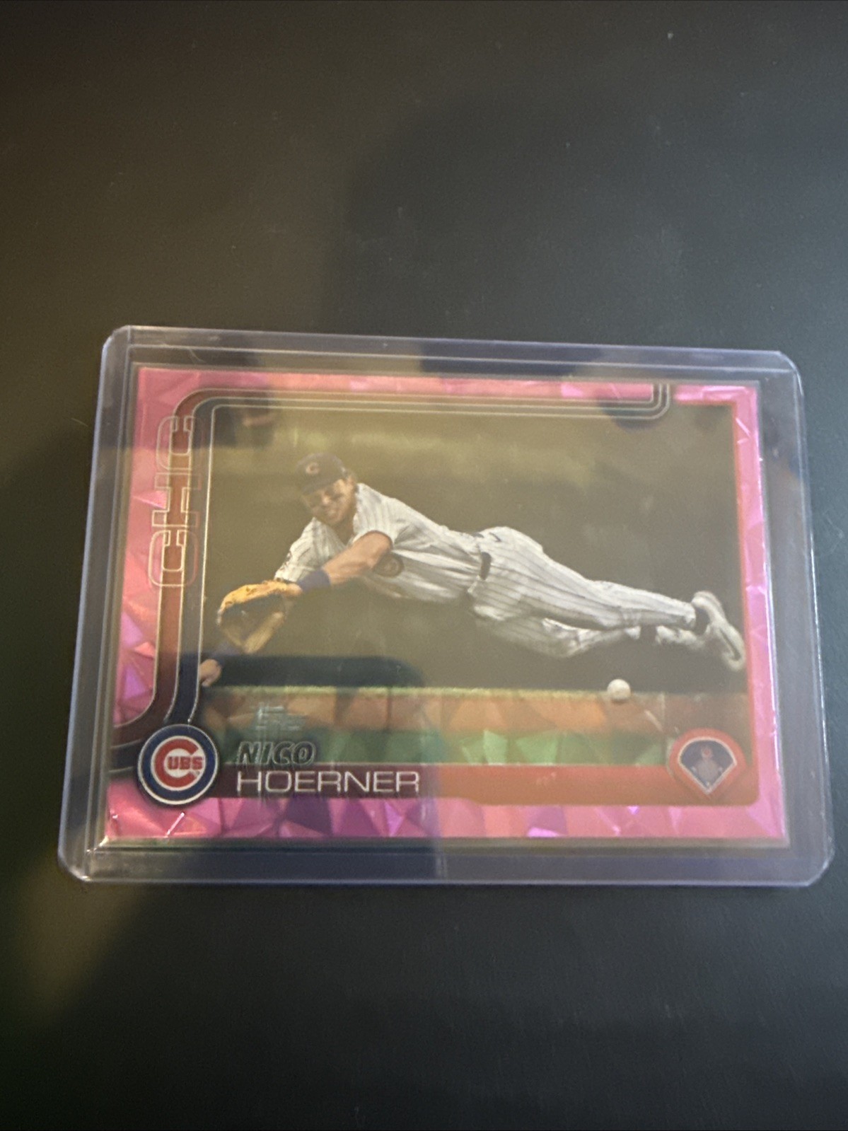 2025 Topps Series 1 - Nico Hoerner #38 Pink Diamante Foil