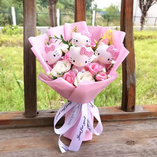 Hello Kitty Plush Bouquet ? Kawaii Sanrio Gift for Birthday, Graduation, Xmas
