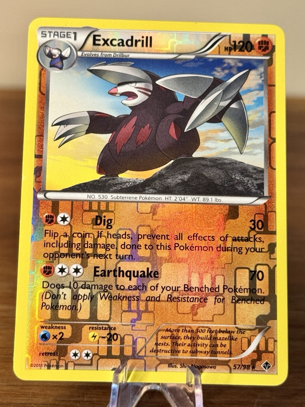 Excadrill 57/98 Reverse Holo | BW Emerging Powers | 2011 Pokemon TCG Card | NM
