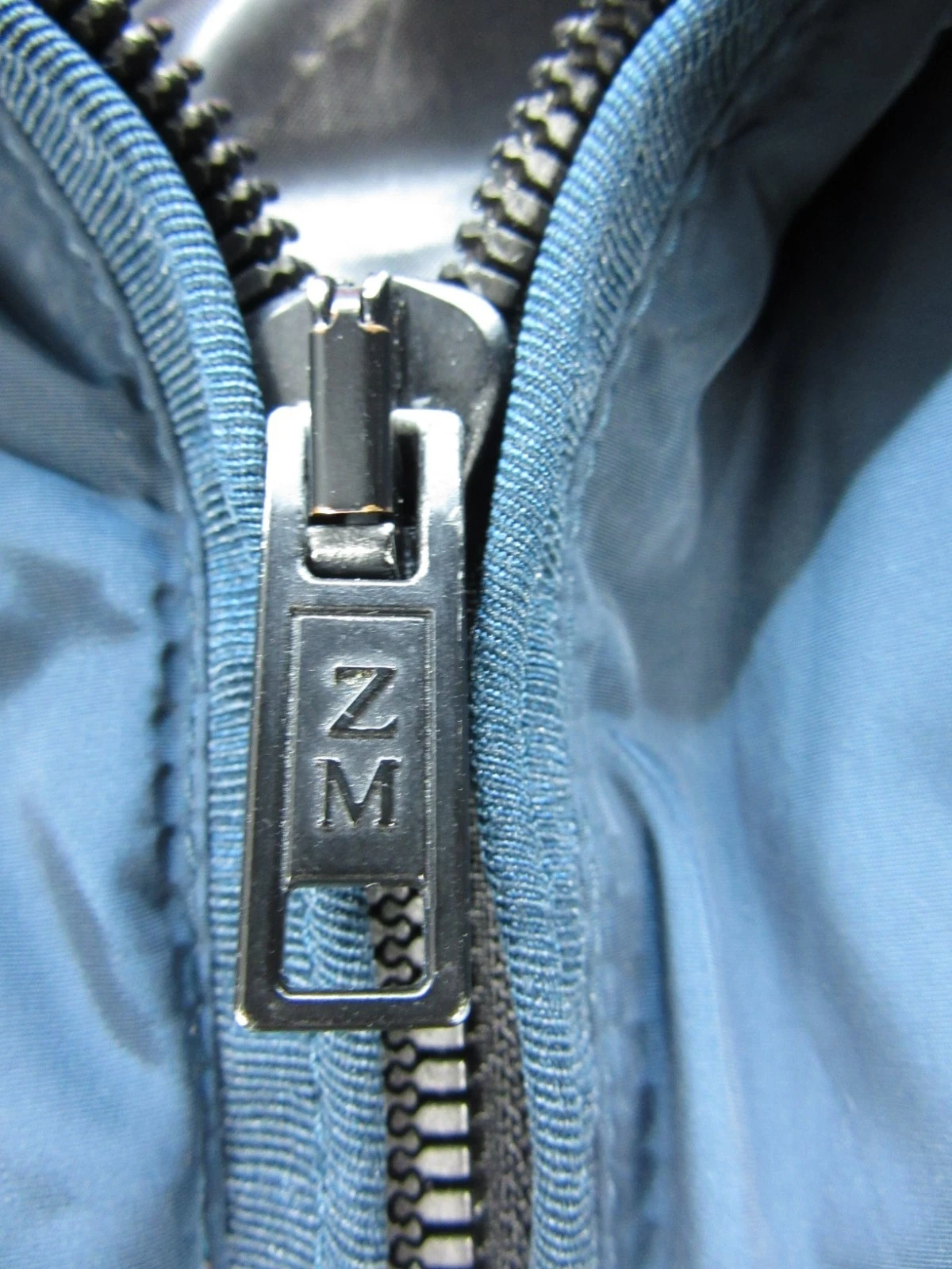 Zara Man Mens Size XL Jacket Full Zip Blue Lined w/ Packable Hood Polyester image 12
