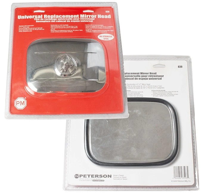 Peterson 5inch x 7inch Mirror Head Universal Fits Both Left Right Side Model 830 — 第 2/4 张图片