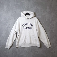 Fear Of God Baseball Hoodie Mens Large Off White Cream Pullover Streetwear