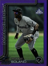 2025 Topps Pro Debut #PD-26 Yoffry Solano Purple Foil #/299