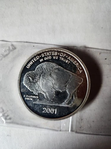 2001 LIBERTY INDIAN HEAD BUFFALO 1 oz  .999 FINE SILVER ROUND