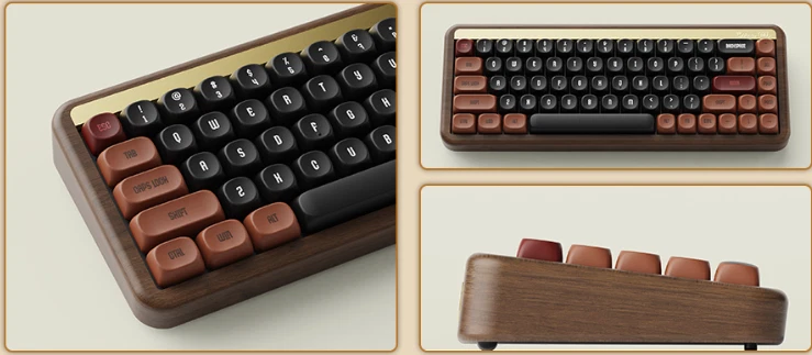 Akko Mechanical Gaming Keyboard with Walnut Wooden Case MU01 Autumn 65% 68-K - Image 3 of 4