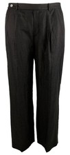 Lauren Ralph Lauren Women's Plus Size Button Closure Cropped Pants Black 18