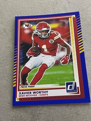 Xavier Worthy Press Proof Blue
