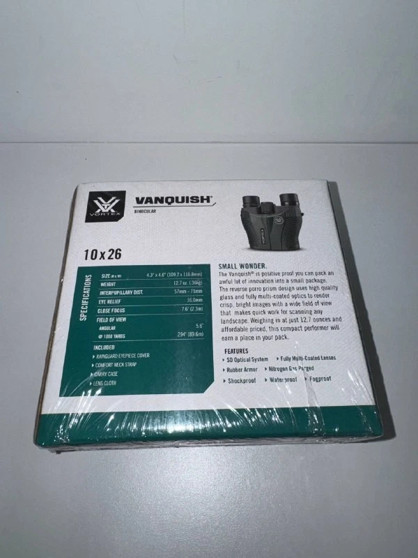 Vortex Vanquish 10x26 Binoculars, Waterproof & Fogproof (VNQ-1026) - Image 2 of 3