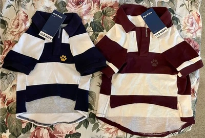 OLD NAVY Pet Dog Polo Shirt Striped Pet Clothes, Size S or M - Image 1 of 2