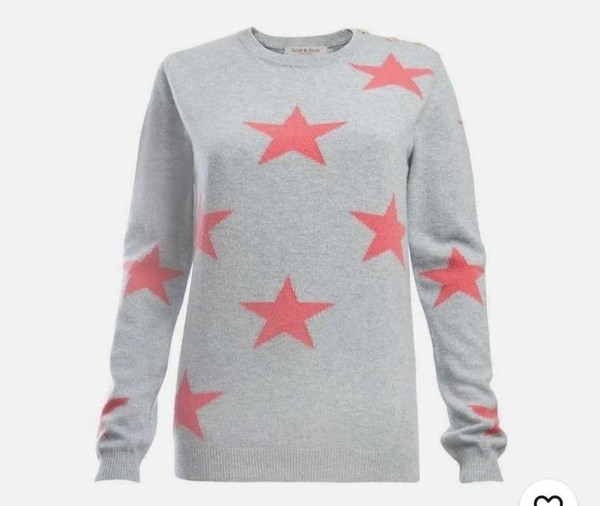 Women Scott Cashmere Sweater Grey Cashmere M