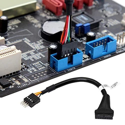 Scheda madre USB 3.0 19pin femmina a USB 2.0 interna 9pin femmina cavo adattatore - Immagine 3 di 4