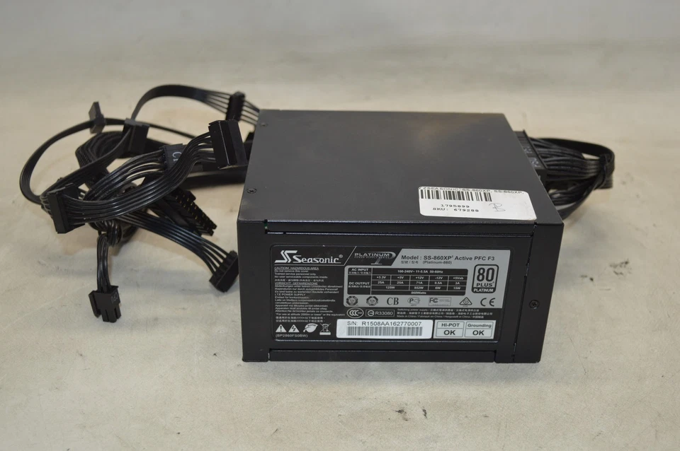Seasonic Platinum 860 Watt 80+ Plus ATX SS-860XP Power Supply PSU - Image 2 of 4