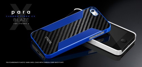 More Thing Para Blaze CX Carbon Fibre iPhone SE 5S 5 Case Cover - Mercury Silver - Picture 2 of 5