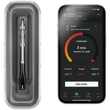 CHEF iQ Sense Smart Wireless Meat Thermometer with Ultra-Thin Probe, Unlimite...