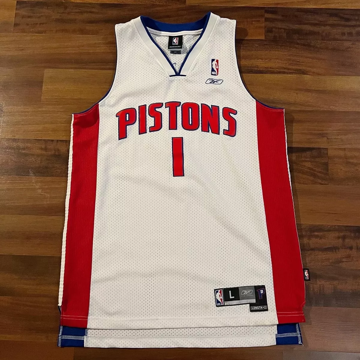 Chauncey Billups Detroit Pistons Home Reebok NBA Swingman Jersey Mens Sz Large