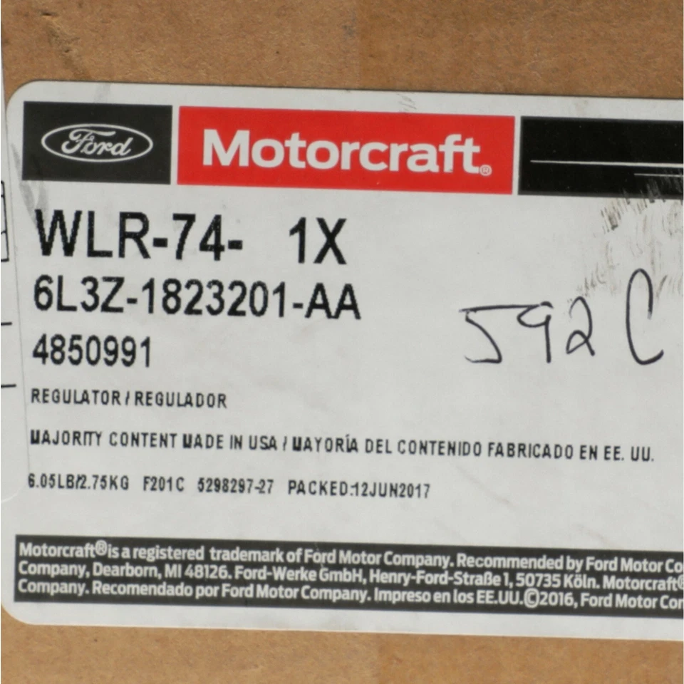 Regulador de ventana del conductor delantero izquierdo Ford F-150 Mark LT 2004-2008 OEM NUEVO genuino Foto 3 de 3
