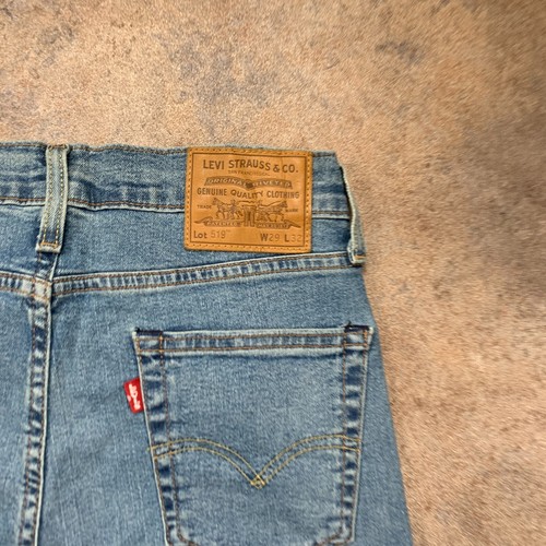 LEVI'S 519 Jeans Mens (29 Inch Waist) (32 Inch Leg) Skinny Fit Blue - Picture 11 of 14