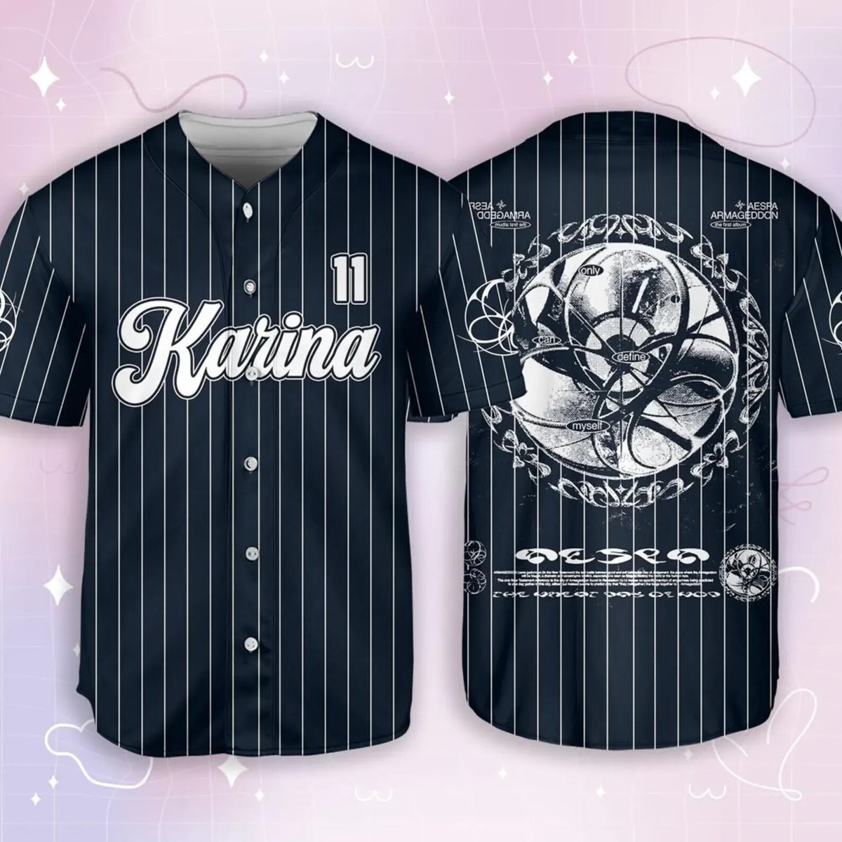 AESPA KARINA Baseball Jersey MY Merch Shirt Kpop Concert