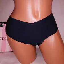 Victoria Secret Panty Hiphugger Large Navy Blue Solid Seamless New