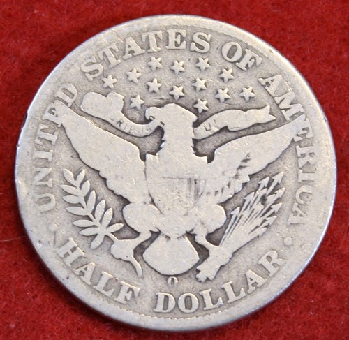 1908-O Barber Half Dollar 90% Silver Coin Circulated BH500 - Picture 2 of 2