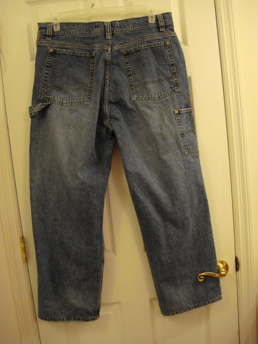 Vintage Urban Up Carpenter Distress Blue Jeans Men's Size 37x29 Tag says 36 x 30 - Picture 11 of 11
